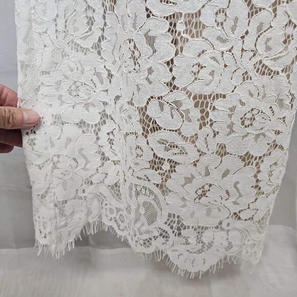 Lulus Cream Lace Jumpsuit Sleeveless Backless Coquette Flared Leg XL NWT - Picture 3 of 10